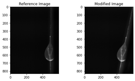 reference vs modified image