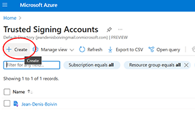 Create account