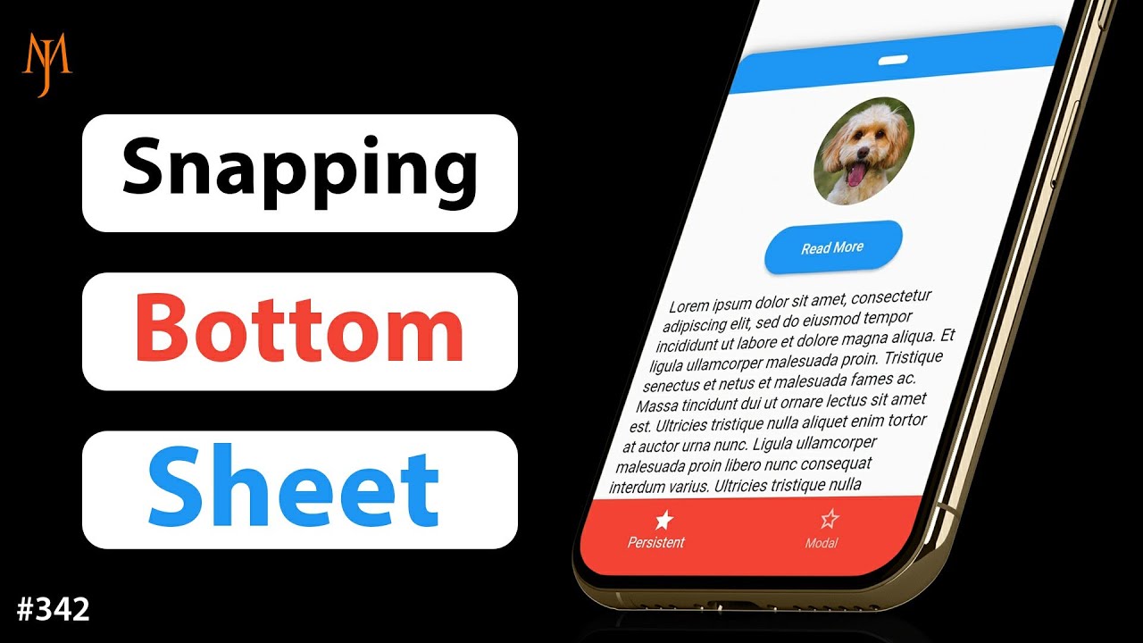 Flutter Tutorial - Snapping Modal Bottom Sheet [2021] Draggable, Scrollable, Slidable YouTube video