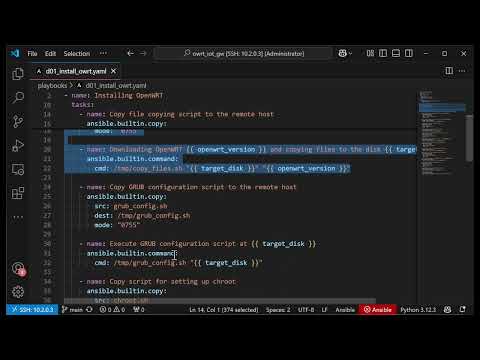Development base image: Ansible creation base image