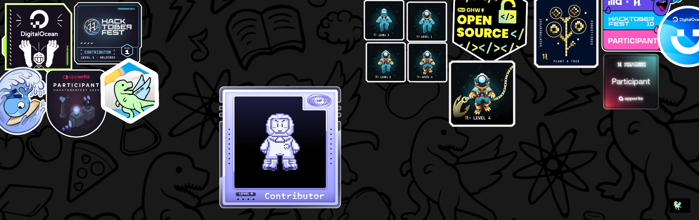 An image of @vishal_s's Holopin badges, which is a link to view their full Holopin profile