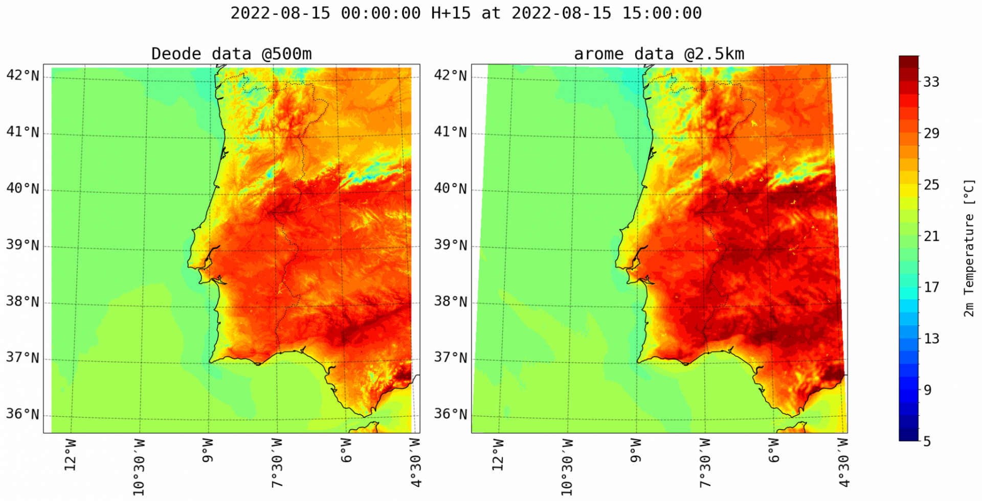 2022 temperature comparison