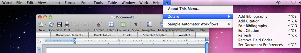 Word 2008 Toolbar