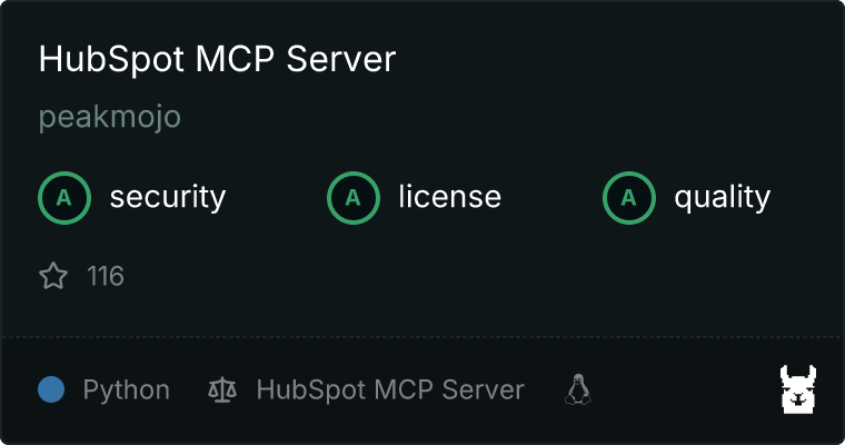 HubSpot Server MCP server