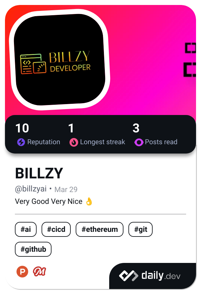 BILLZY COLLINS's Dev Card