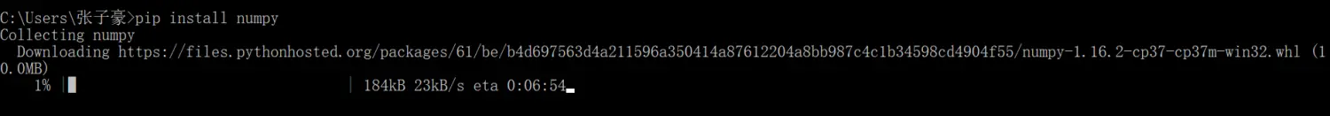直接用pip install numpy命令安装numpy