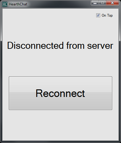 disconnected from the server panel