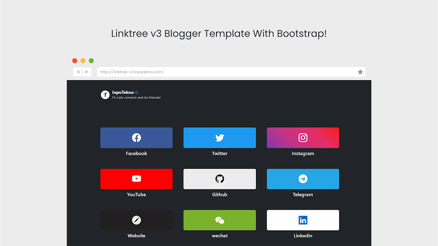 glinks - theme linktree blogger