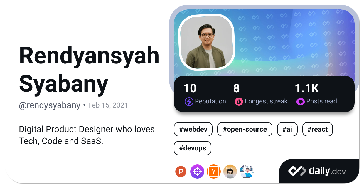 Rendyansyah Syabany's Dev Card