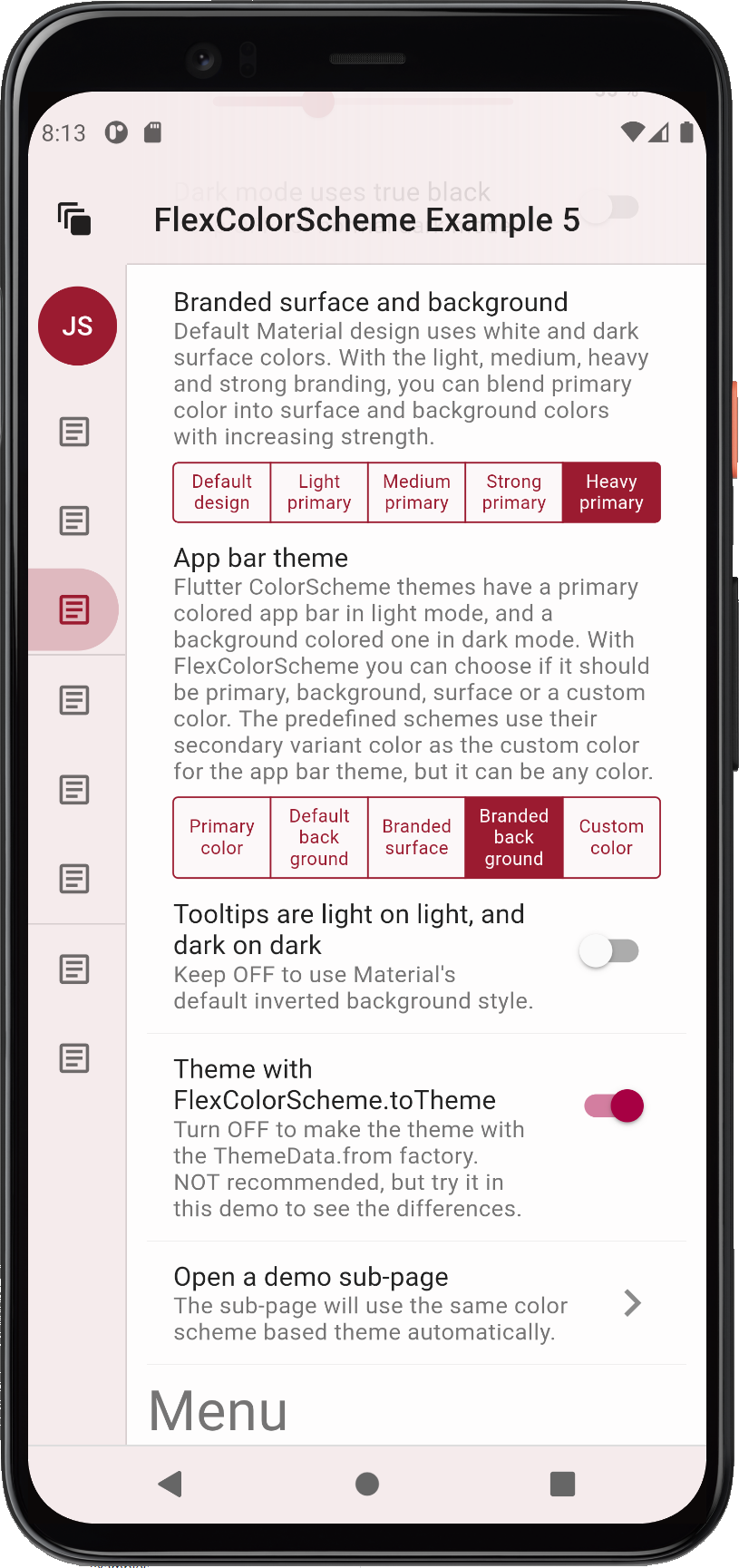 ColorScheme example 5e light