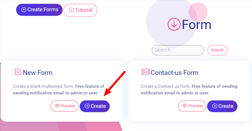 create form WordPress plugin