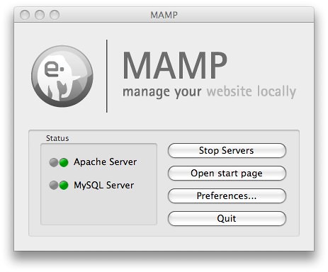 MAMP Control Window