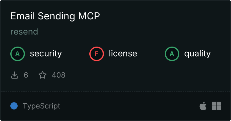 Email Sending MCP server