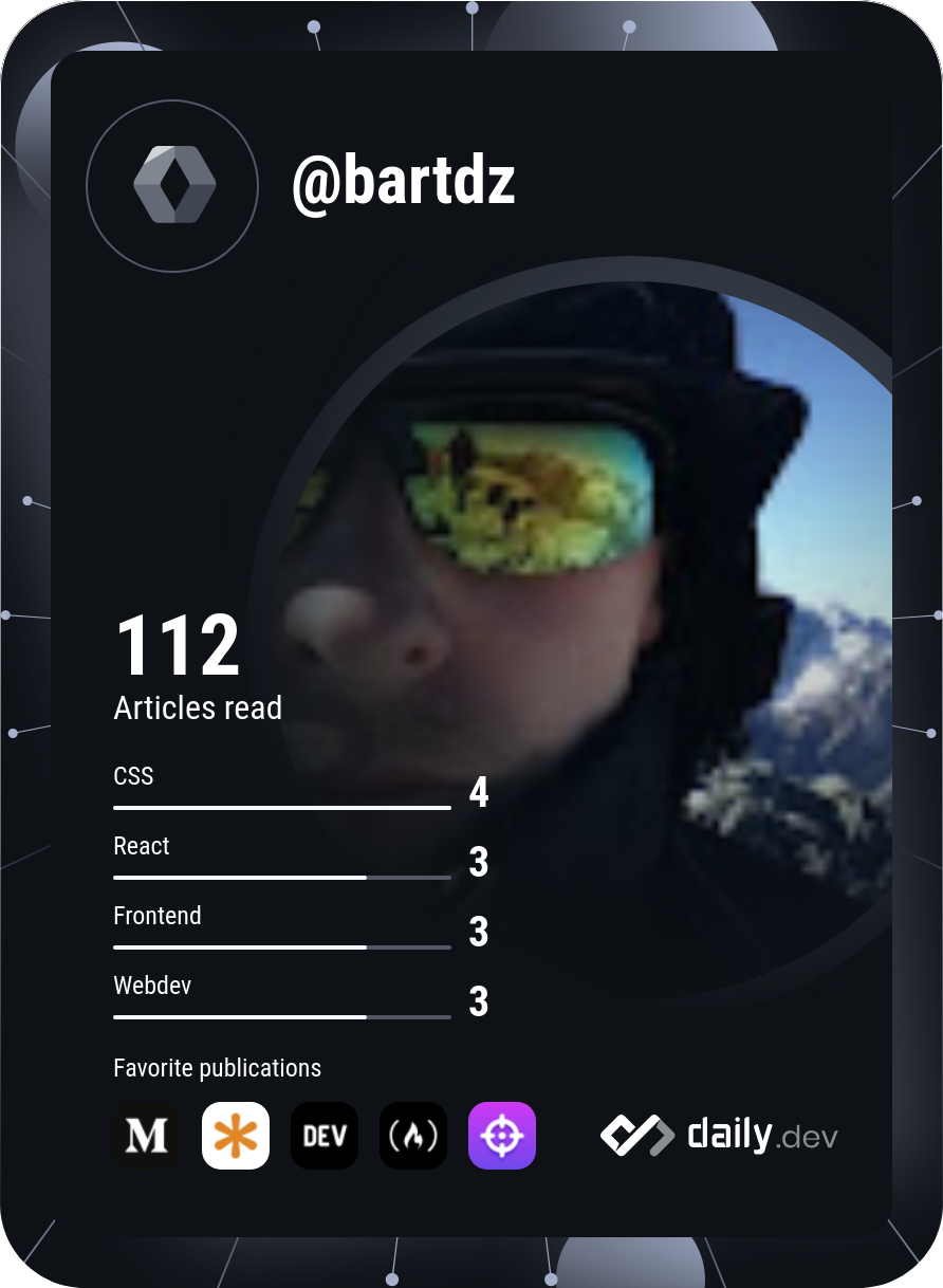 Bart Dz's Dev Card