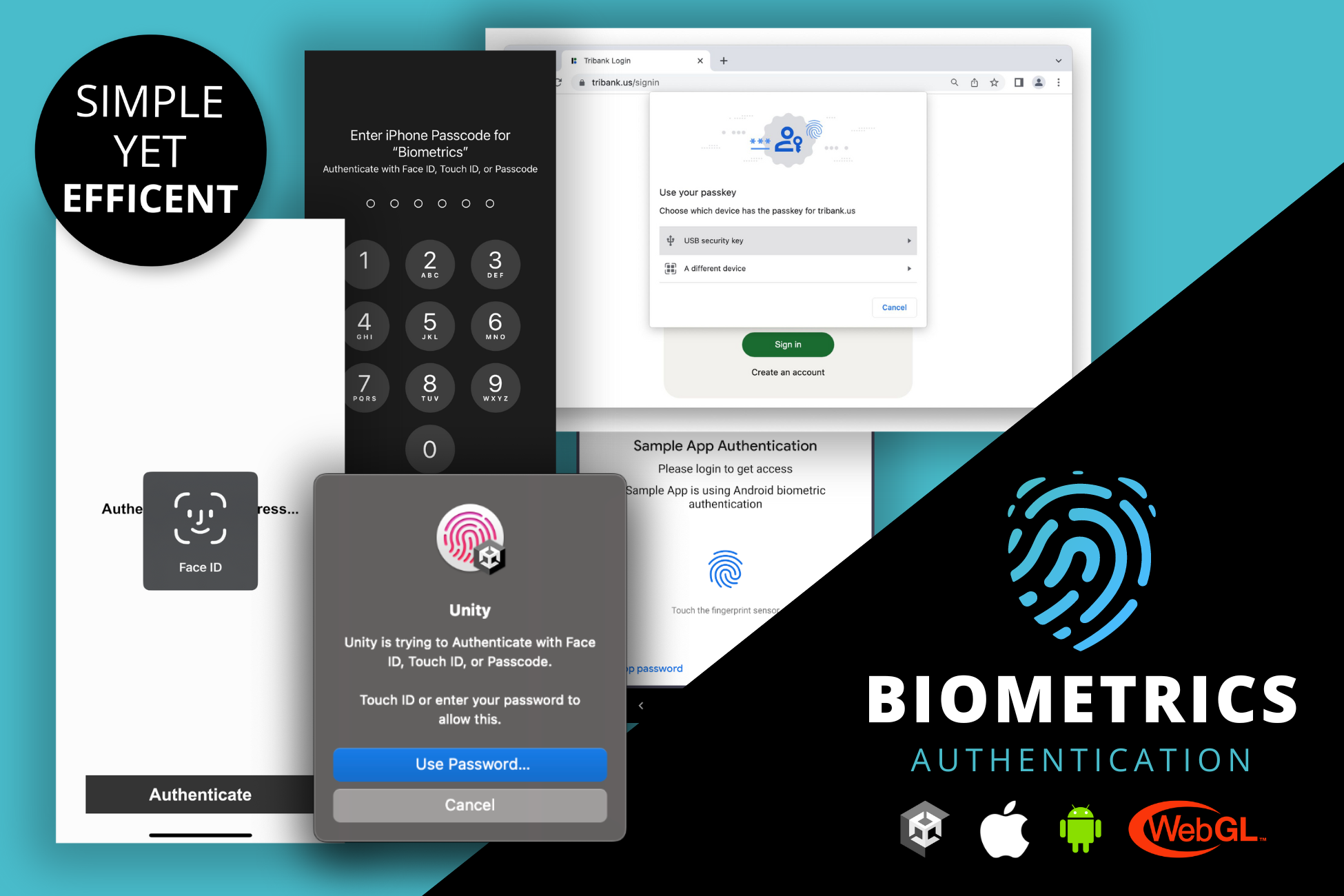 Biometrics Authentication Unity plugin screenshot