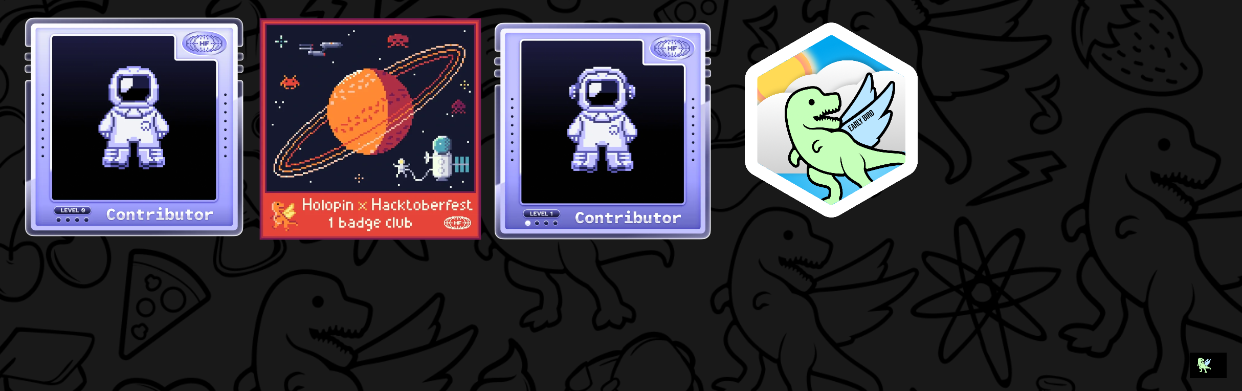 An image of @ranidunethma's Holopin badges, which is a link to view their full Holopin profile