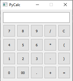 PyQt5 Calc Interface