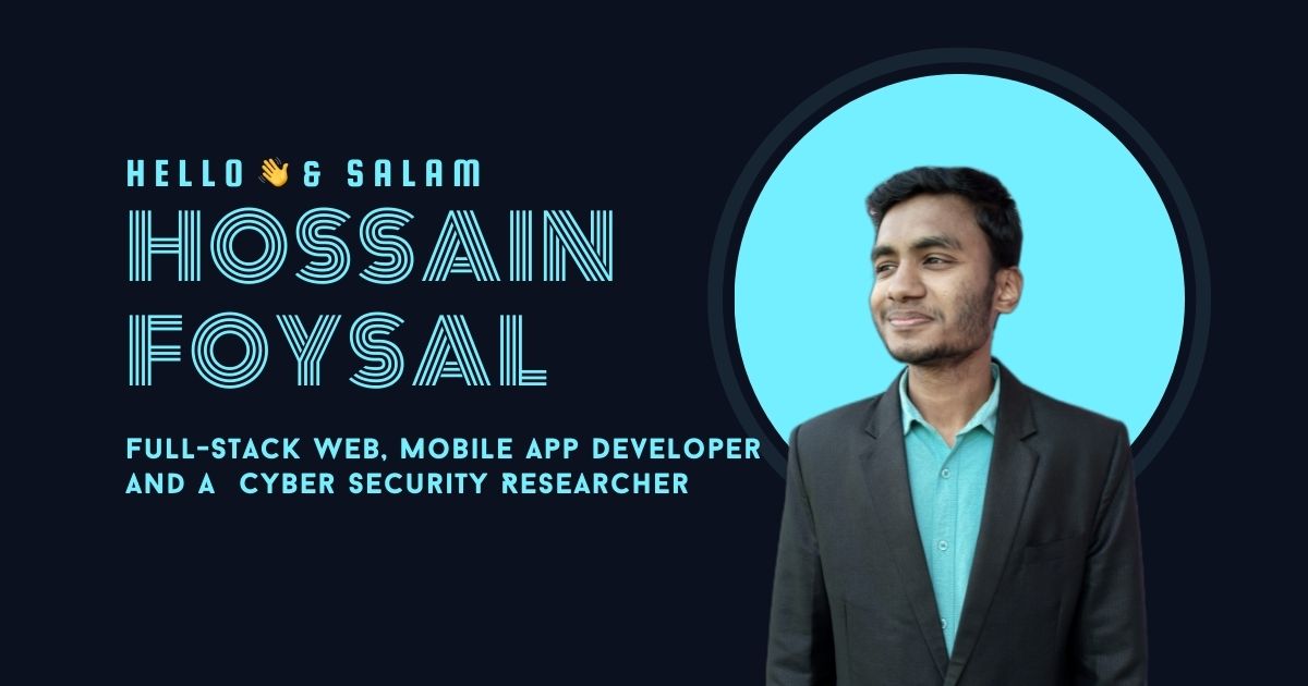 hossain foysal; hossain foysal full stack developer; hossain foysal bangladesh