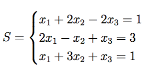 system of equations