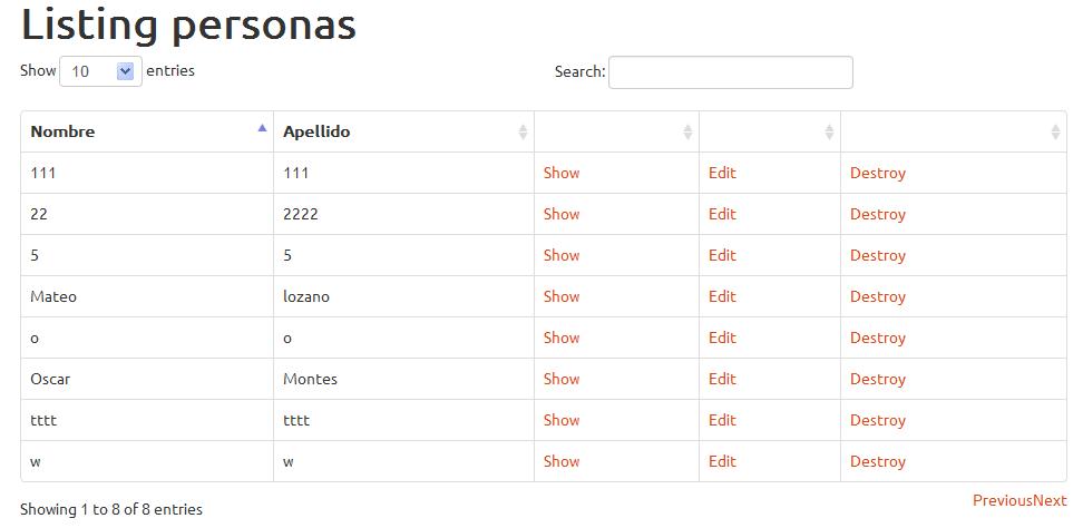 datatable