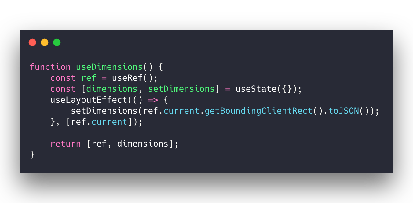 useDimensions source