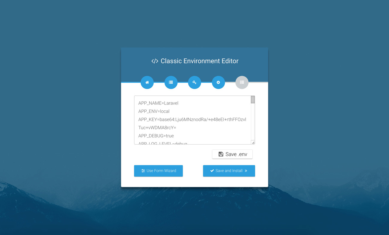 Laravel web installer | Step 4 Classic