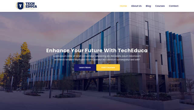 Education website template