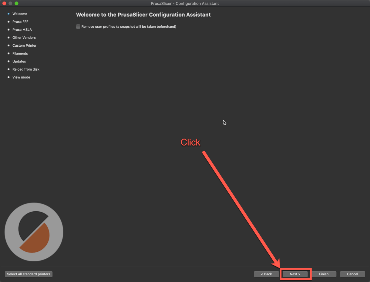 Click Next on Config Assistant
