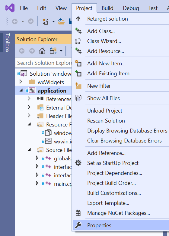 accessing project propeties