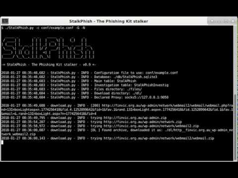 StalkPhish v0.9 running video