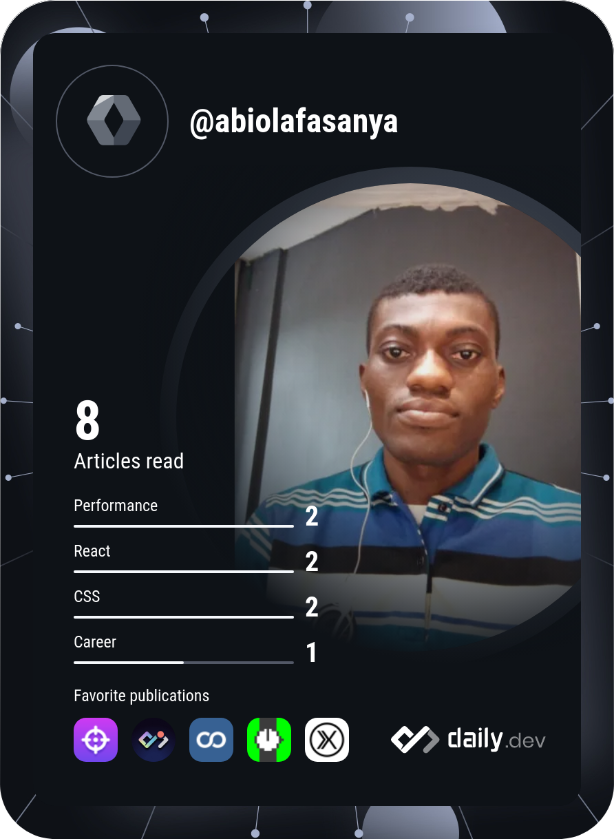 Abiola Fasanya's Dev Card