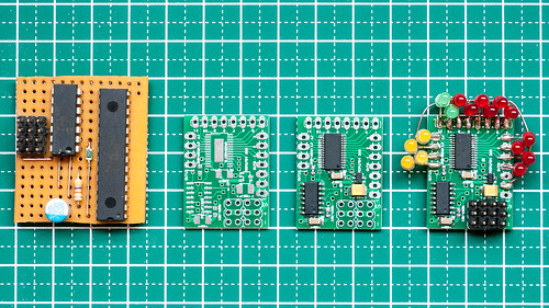 Light controller on prototyping board and PCB