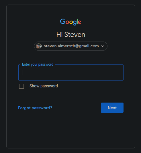 Google login