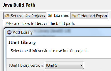 add junit 5 lib java build path