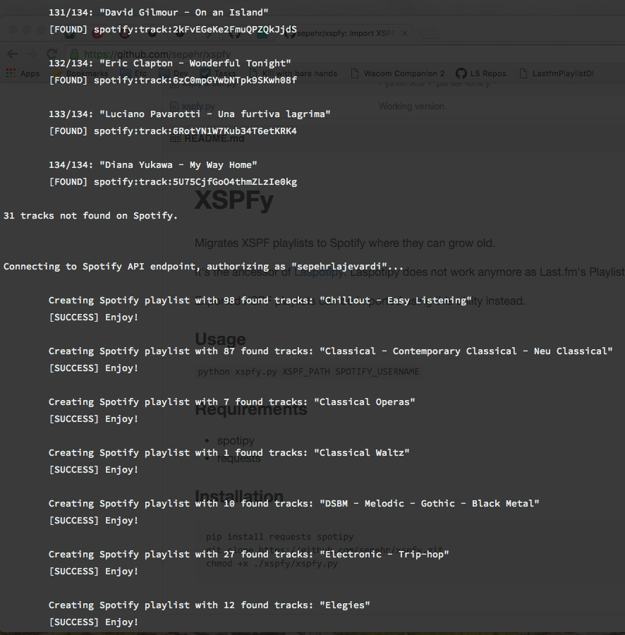 XSPFy screenshot