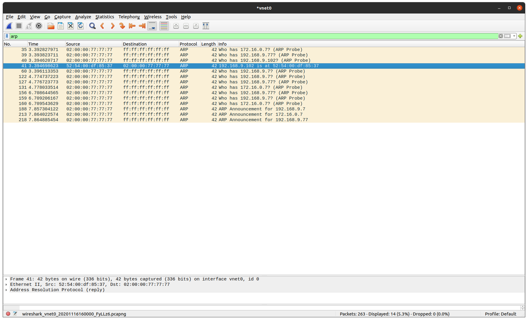 Sample PyTCP log output