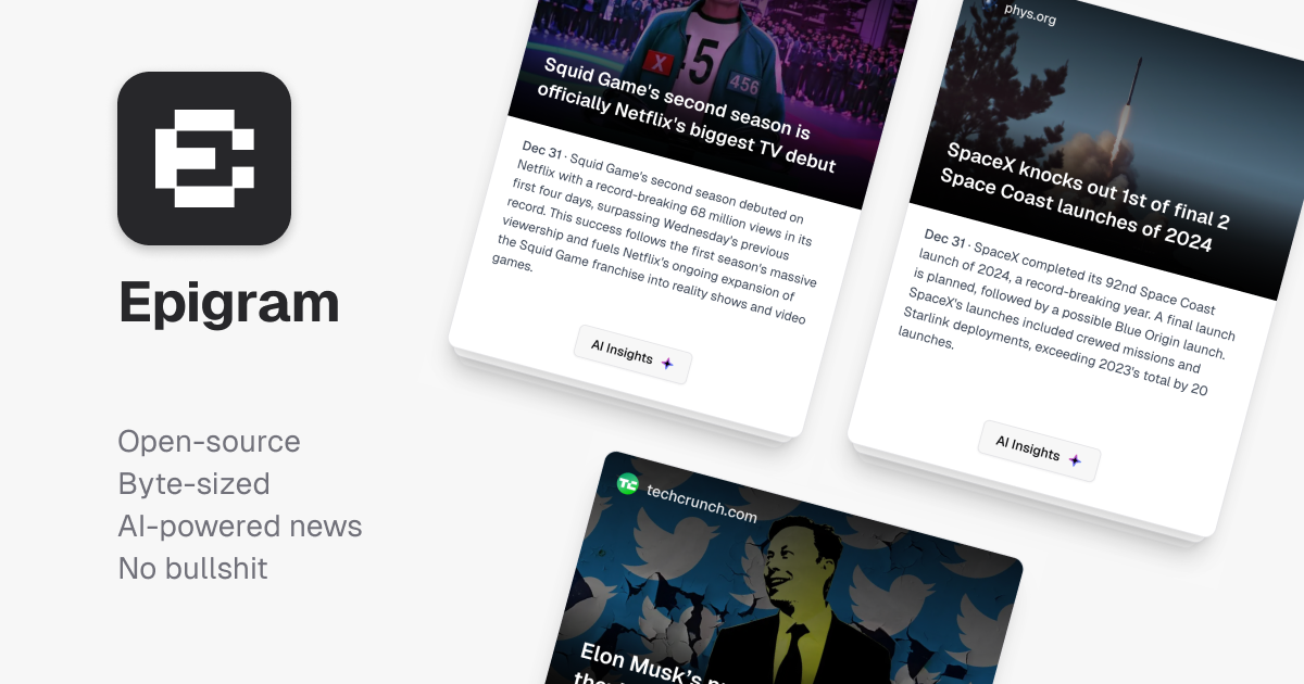 Epigram - AI-powered news summaries