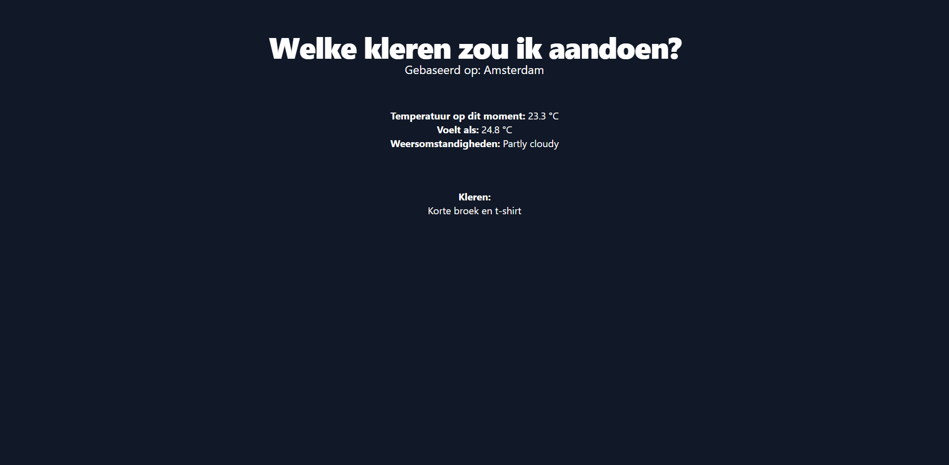 Screenshot van de website