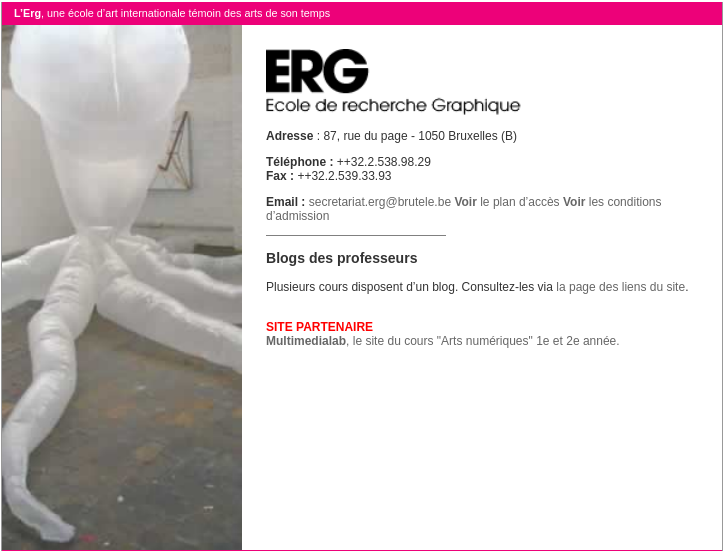 Le site de l'erg en 2006