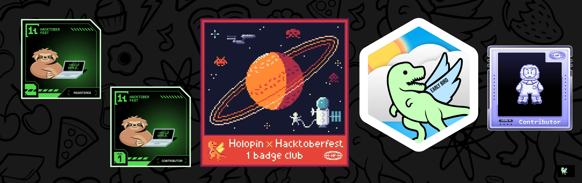 An image of @rhnf's Holopin badges, which is a link to view their full Holopin profile