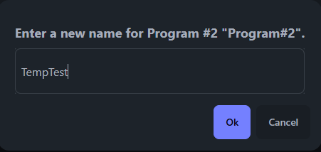 Edit program name