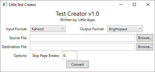 Little Test Creator GUI