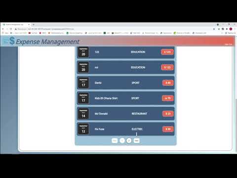 Expense Management Project (ExpressJS, React and MongoDB)