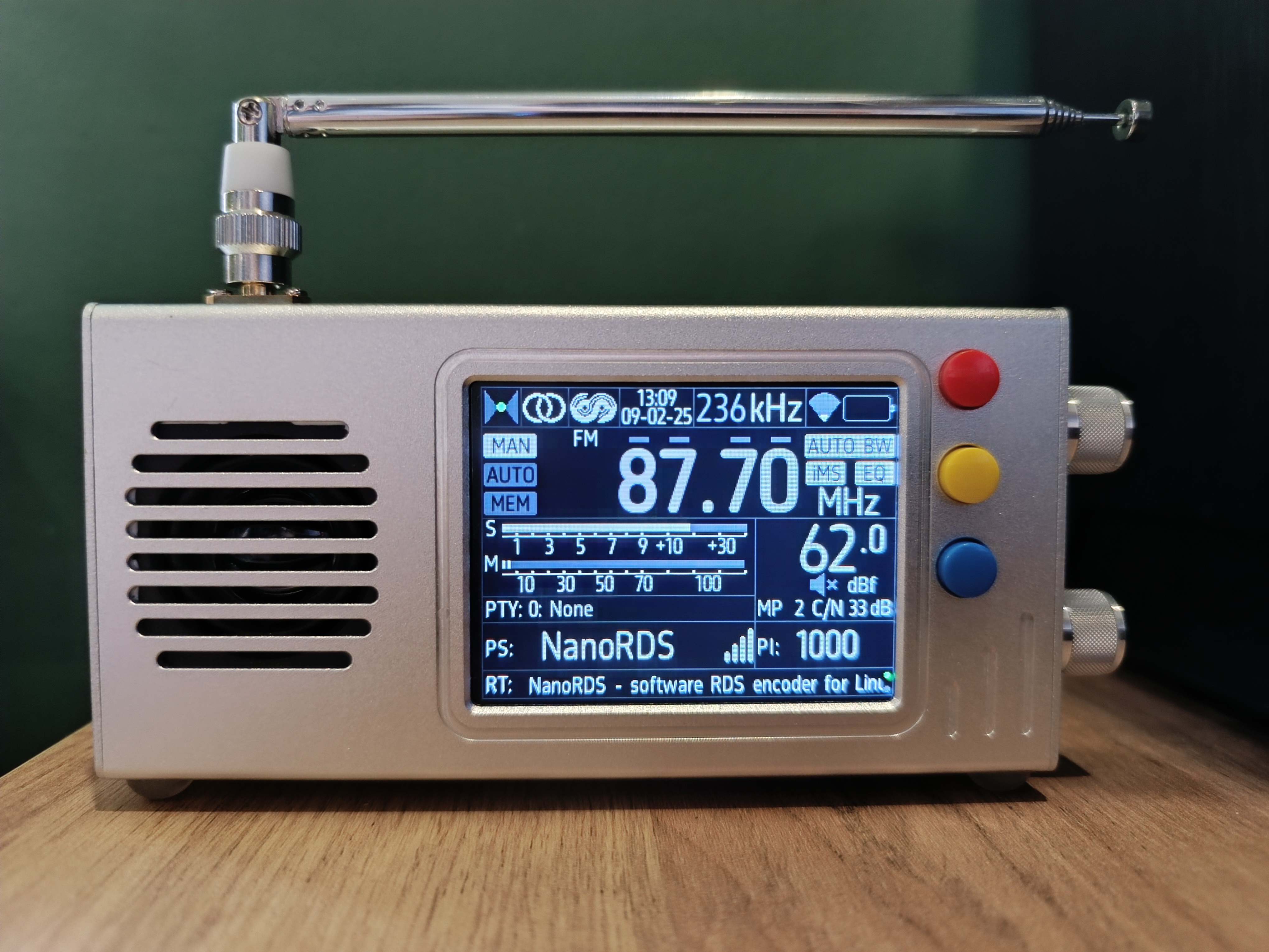 NanoRDS on a TEF6686-based receiver