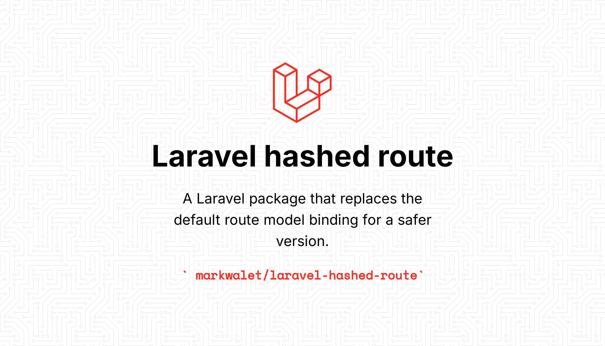 Laravel hashed route