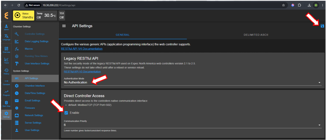 EWC TCP port forwarding configuration