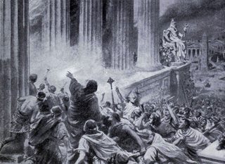 The Burning of the Library at Alexandria in 391 AD. Ambrose Dudley