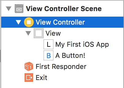 Select the view controller