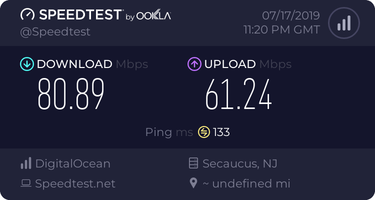 Speedtest - rsp