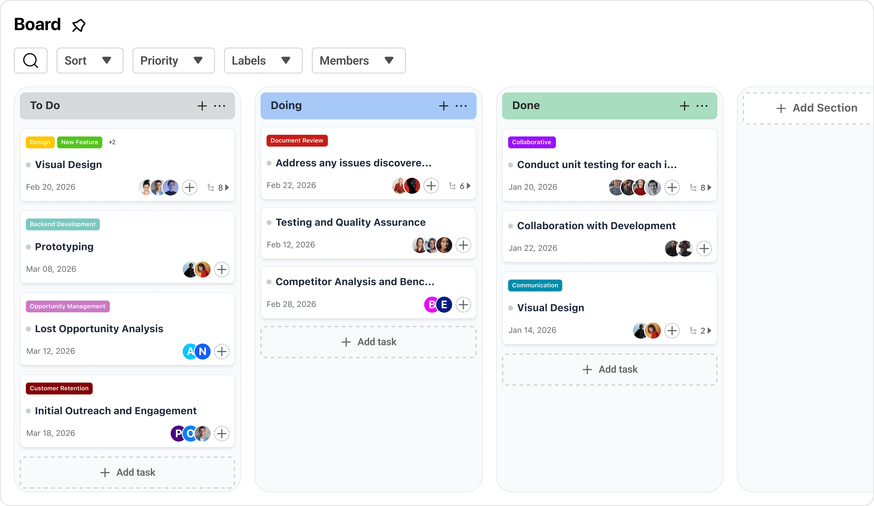 Task Management Kanban View